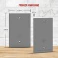 thumbnail image 5 of ENERLITES Weatherproof Blank Cover, Blank Metal Wall Plate for Outdoor Use, Corrosion Resistant, Standard Size 1-Gang, 7701-WP, Gray, 5 of 5