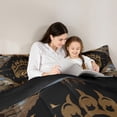 thumbnail image 4 of Feelyou Brown Bear Bedding Comforter Set 7pcs for Men, Woodland Wildlife King Bedding Sets, Rustic Lake House Reversible Bed Sheets, Microfiber Bedroom Decor, 3pcs, 4 of 7