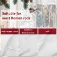 thumbnail image 7 of Christmas Snowflakes Valances for Windows, 42 x 18in, Winter White Star Gray Background Rod Pocket Kitchen Valance Curtain Light Filtering Window Treatments for Living Room Bedroom, 1 Panel, 7 of 7