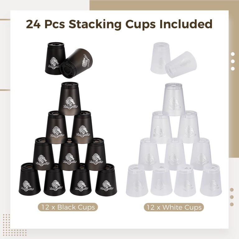 24Pcs Sport Stacking Cups, Speed Training Game for Challenge