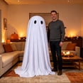 thumbnail image 5 of Halloween Decorations Spooky Ghost | Indoor Spooky Ghost LED Lights Tabletop Decor DIY Assembly Sturdy Fabric Ghost Mantel Decor Black, 5 of 8