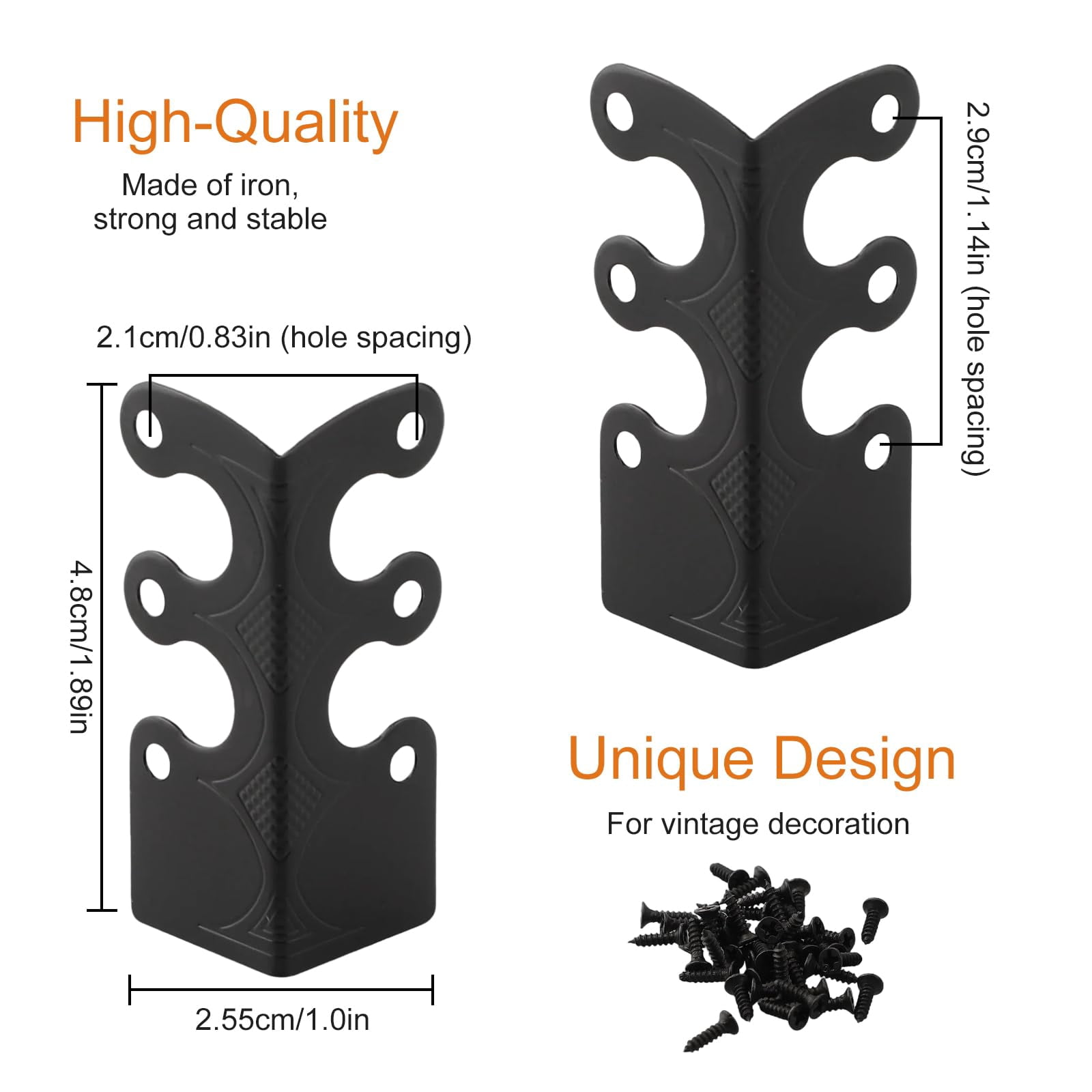 5/10/15/20pcs YUSUIYI Baseboard Metal Corner Protectors,Brass Skirting Board Protection,Antique Bronze Furniture Edge Protector for Furniture,Cabinets & Boxes