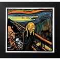 thumbnail image 2 of Chameleon Design, Inc. 21x20 Black Modern Framed Museum Art Print Titled - Munch Dog, 2 of 5