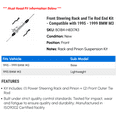 thumbnail image 2 of Front Steering Rack and Tie Rod End Kit - Compatible with 1995 - 1999 BMW M3 1996 1997 1998, 2 of 2