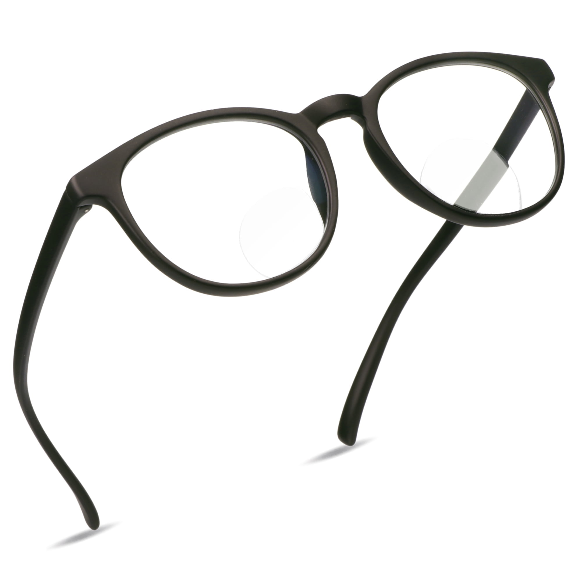 LifeArt Bifocal Blue Light Blocking Reading Glasses (Round Frame, +0.00/+3.00 Magnification)