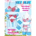 thumbnail image 4 of ORUYROP Floral Embroidered, Underwire, G-String, Garter Belt, 4 Pieces Lingerie, 4 of 7