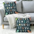 thumbnail image 5 of Throw Pillow Covers Funny Alphabet Pillow Covers 18x18 Inch Set of 2 Cute Dinosaurs Throw Pillows Decorative Pillow Cases Cushion Covers for Bedroom Livingroom Sofa Farm House, 5 of 6