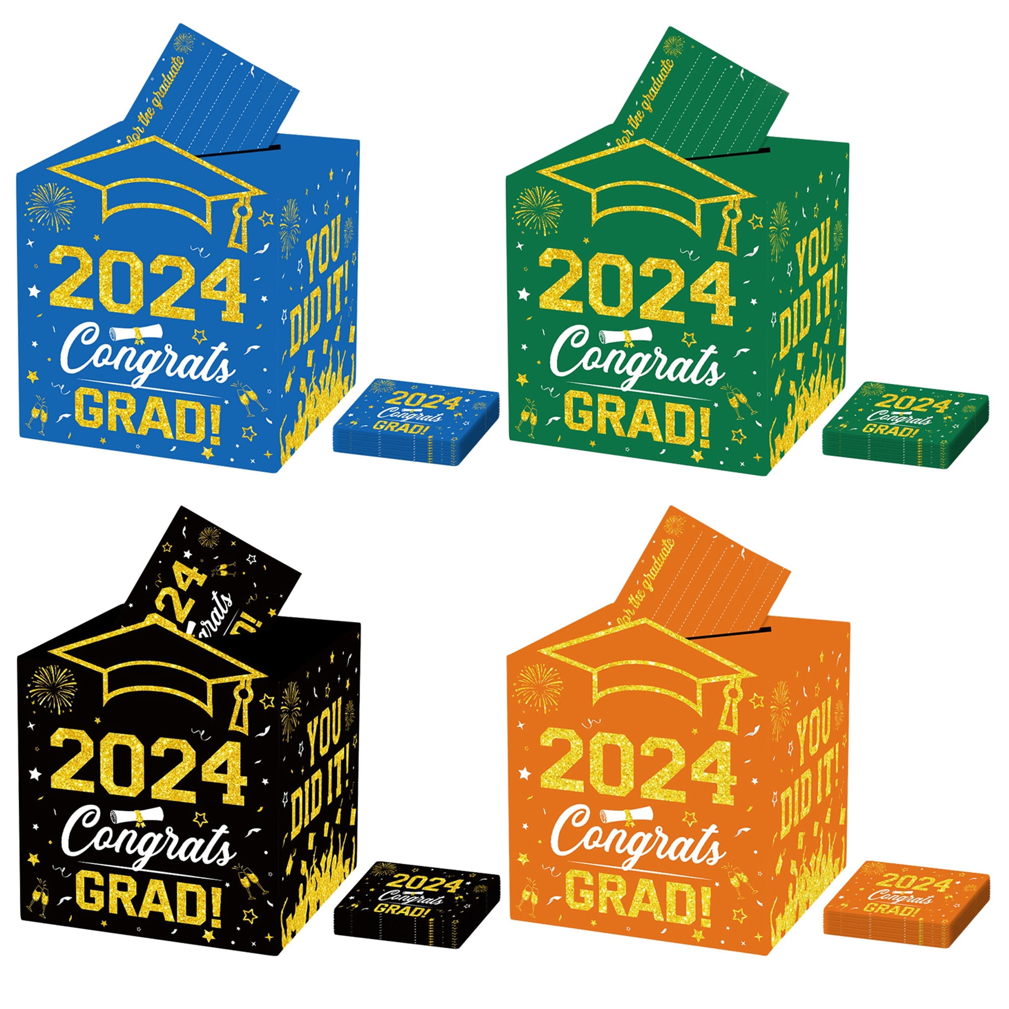 SUNSIOM Graduation Card Box, 30 Pieces Congrats Grad Card