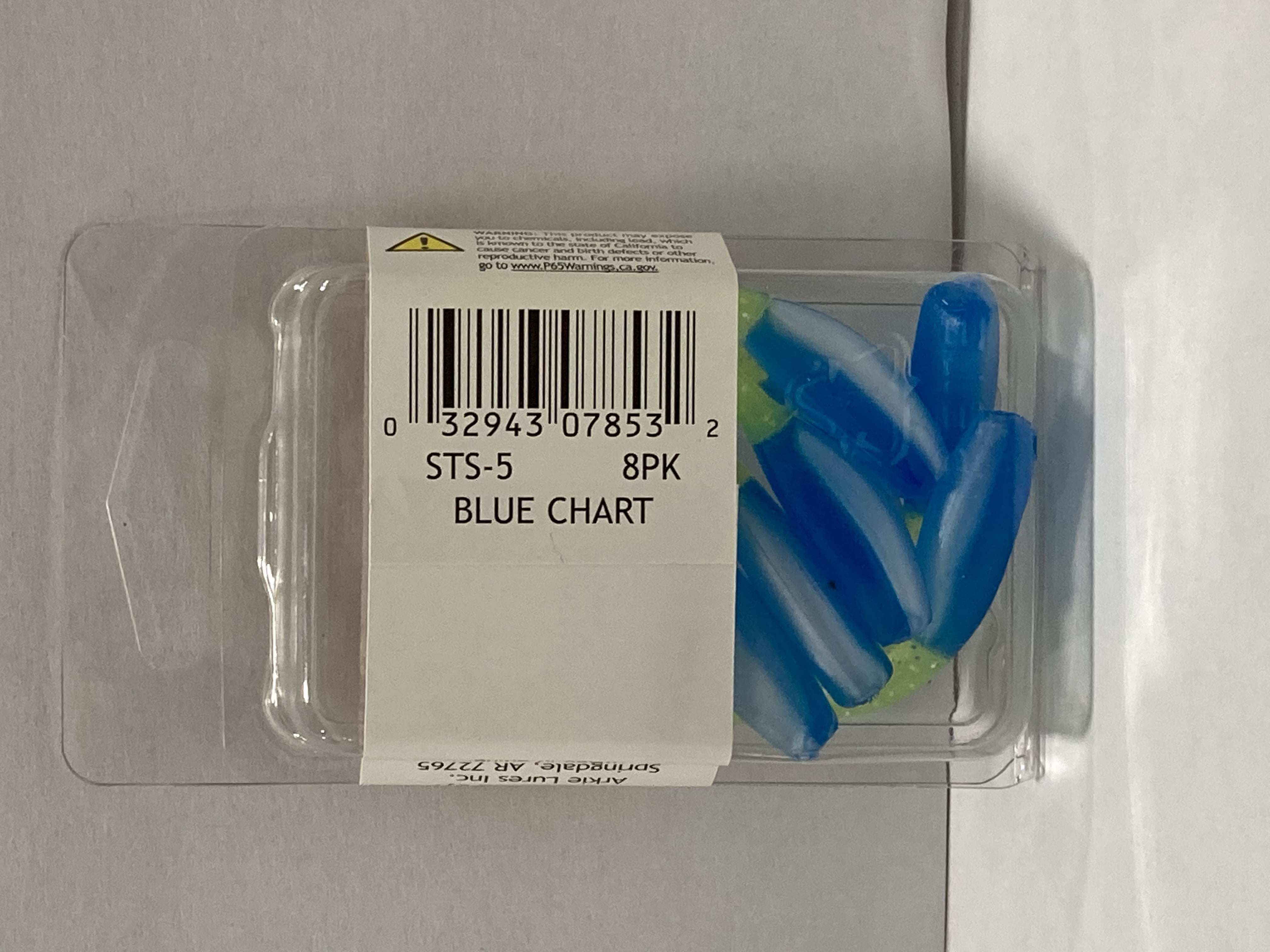 Arkie Lures 2 inch Sexee Tail Shad Soft Fishing Lures, Color Blue & Chartreuse