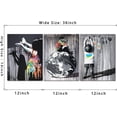 thumbnail image 6 of Canvas Wall Art Banksy Graffiti Pictures 3 Panels Abstract Posters Modern Street Pop Art Prints Artwork Home Decorations for Living Room Bedroom Office Framed Ready to Hang - 12"x16"x3pcs, 6 of 6