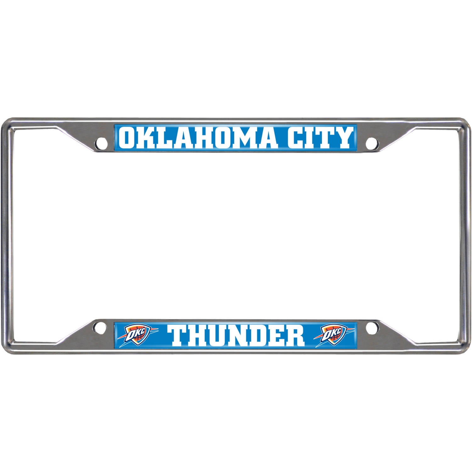 POWERED BY PANTHERS Chrome License Plate Frame Tag Border
