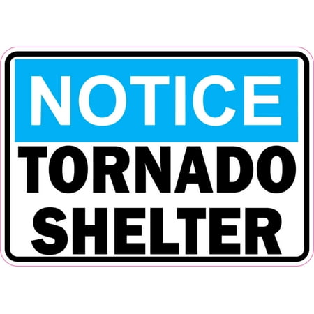 5in x 3.5in Notice Tornado Shelter Magnet Business Sign Magnets Door (Best Tornado Shelter In Home)