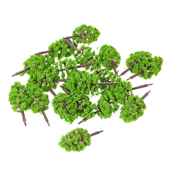 20 Pcs 70mm Scale Architectural Model Trees Railroad Layout Garden Landscape Scenery Miniatures Tree Building Kits Toy for Kids Style 1