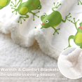 thumbnail image 4 of Frog Fleece Throw Blanket for Kids Girls Boys Fluffy Cozy Green Aerobics Frog Sherpa Blanket for Sofa Chair Travel, Baby(30"x40"), 4 of 6