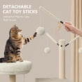 thumbnail image 2 of 2-in-1 Cat Tree with Hidden Litter Box Enclosure, Wooden Cat Tower & Litter Box Cabinet – Scratching Posts, Cat Condo Cave, Storage, Washable Cushion, 2 of 8