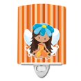 thumbnail image 1 of Carolines Treasures BB6913CNL Fairy Orange Stripes Ceramic Night Light, 1 of 1
