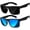 Gloss / Black – Blue, variant on Grinderpunch XL Polarized Men's Oversized Sunglasses Big Heads Wide Face Large Head Fit Sports Driving Fishing Extra Wide Sunglasses