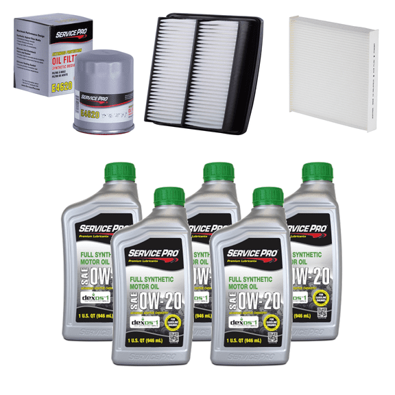 Fits: 2025 Acura TLX 2.0L Complete Oil, Air & Cabin Filter Kit (0W-20)