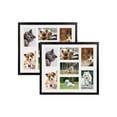 4x6 Collage Picture Frames 2 Pack, 7 Opening Black Multi Photo Frame with Mat Horizontal and