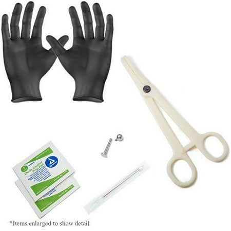 Professional Thread Setter - Professional Piercing Kit Labret Internally Threaded 14g 3/8