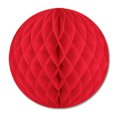 thumbnail image 1 of Red Tissue Ball Holiday Decoration, 1 of 1