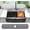 Gray, variant on Large Size Kitchen Sink Splash Guard, 30" Faucet Handle Drip Catcher Tray Mat for for Kitchen Countertop, Bathroom, (Grey, 30" x 5.7")