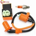 thumbnail image 3 of Applicable to Performance Racing 6 Pins AC Box Ignition Coil A7TJC Spark Plug for GY6 50 80 110 125 150cc Moped Scooter ATV Go Carts(Spark plug), 3 of 4