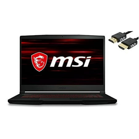 2021 Newest MSI GF63 Thin Gaming 15 Laptop, 15.6" FHD IPS Display, 10th Gen Intel i5-10300H (Beats i7-8750H), 8GB RAM, 256GB SSD, GeForce GTX 1650 4GB, Win10, HDMI Cable
