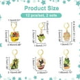 thumbnail image 2 of 24 Pcs Potted Plant with Cat Stitch Markers Enamel Crochet Stitch Marker Charms Removable Leverback Hook Locking Stitch Marker for Knitting Weaving Sewing Jewelry Making, 2 of 6