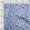 thumbnail image 2 of oneOone Georgette Viscose Medium Blue Fabric Leaf With Chevron Diy Clothing Quilting Fabric Print Fabric By Yard 42 Inch Wide, 2 of 5