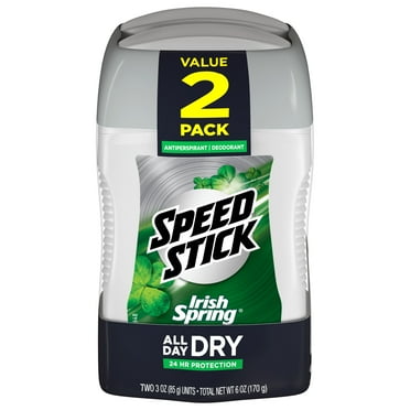 Speed Stick Irish Spring Antiperspirant Deodorant, Original, 2.7 oz, Twin Pack
