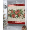 thumbnail image 4 of Christmas Shower Curtain Poinsettia Flower Pine Cone Shower Curtains for Bathroom Decor Berry Christmas Decoration Bath Curtains Sets with Hooks Waterproof, 72x84 in, 4 of 6