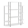 thumbnail image 2 of Pemberly Row Wall Unit Bookcase in White Wood and Stainless, 2 of 3