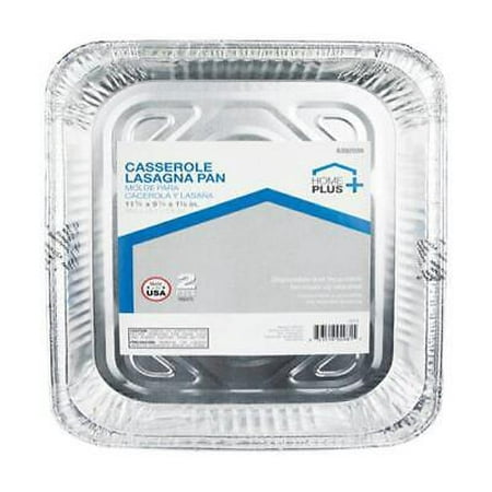 

Home Plus Durable Foil 9-1/4 in. W x 11-3/4 in. L Casserole Pan Silver 2 pk (Pack of 12)