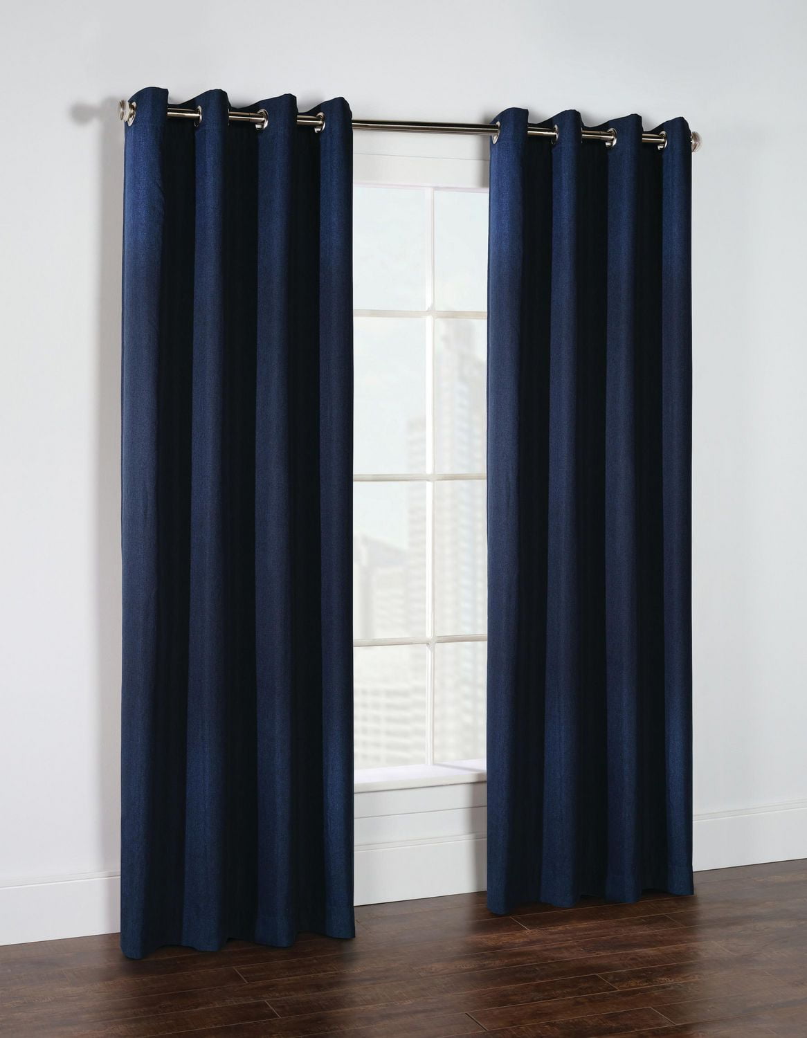 Ballard 100% Total Blackout Grommet Curtain Panel Pair 52" x 84" in Navy