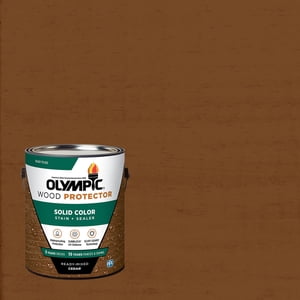 Olympic Wood Protector Cedar Solid Exterior Wood Stain, 1 Gallon