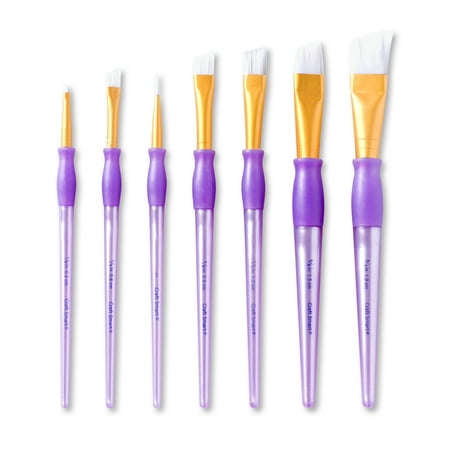 UPC: 0886946972263 | White Taklon Angular Brushes Super Value Pack By Craft Smart®