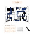 thumbnail image 6 of Retro Middle Waterproof Sun Shade Sail Ages Abstract Geometric Blue Black Square Outdoor Patio Sun Shades Canopy UV Block Waterproof Sunshade for Garden Backyard Deck Pergola 14x18 Ft, 6 of 9