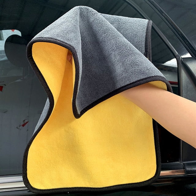 Toalla de lavado de autos de alta densidad, toalla de lana de coral de doble cara engrosada, toalla absorbente para limpieza de vidrios, se puede agregar un logotipo publicitario