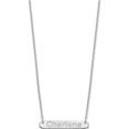 thumbnail image 2 of Custom Personalized SS/Rhodium-plated Small Polished Arial Rounded Bar Necklace Sterling Silver: Jewelry by Sweet Pea - Made in USA, 2 of 5