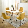 thumbnail image 2 of HOMY CASA Chaise de Salle à Manger Rembourrée Set de 2, Chaises d'Appoint pour Cuisine, Jaune, 2 of 9