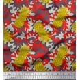 thumbnail image 1 of Soimoi Cotton Jersey Fabric Camouflage Texture & Pine Fruits Print Fabric by the Yard 58 Inch Wide, 1 of 1