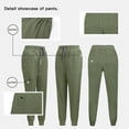 thumbnail image 6 of Women Short-sleeved V-neck Top and Jogger Pants Scrubs Medical Nursing Uniforms Set,M,pink, 6 of 10