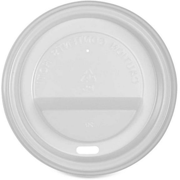 Genuine Joe Vented Hot Cup Lid Polystyrene - 50 Lids/Pack - 1000 / Carton - White