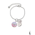 thumbnail image 2 of Delight Jewelry Silvertone Domed Multi Color BSN Silvertone Discover Dream Explore Zoey Charm Bracelet, 6.5+2" Extender, 2 of 4