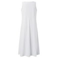 thumbnail image 5 of GHSOHS Graduation Dress Cute Work Dresses for Women 2024 Long Cotton Linen Dress Summer Sleeveless Elegant Flowy Dresses Plus Size Loose Comfy Dress with Pockets Formal Dress Casual Loose ,5XL, 5 of 5