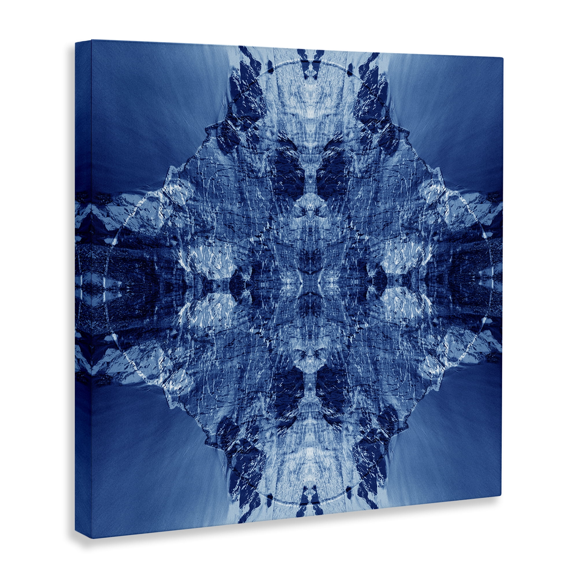 Stupell Industries Mirrored Symmetry Pattern Abstract Painting Wrapped Canvas Art Print Wall Art, 24 x 24