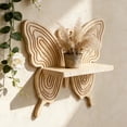 thumbnail image 4 of Wall Shelf, Butterfly Shaped Wooden Wall Mounted Shelf, Bohemian Home Decor, Plant Stand for Living Room, Bedroom, Study, Multi Functional Storage Rack, Creative Wall Organizer for Home Decoration, 4 of 8