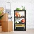 thumbnail image 5 of Gracious Living 4-Shelf Fixed-Height Light-Duty Solid Shelving Storage, Black, 5 of 9
