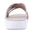 thumbnail image 4 of Mujeres Slippers de cojín gruesos ancho ancho correa cruzada deslizamiento en toboganes sandalias de playa casuales de punta abierta ligera para verano, 4 of 9